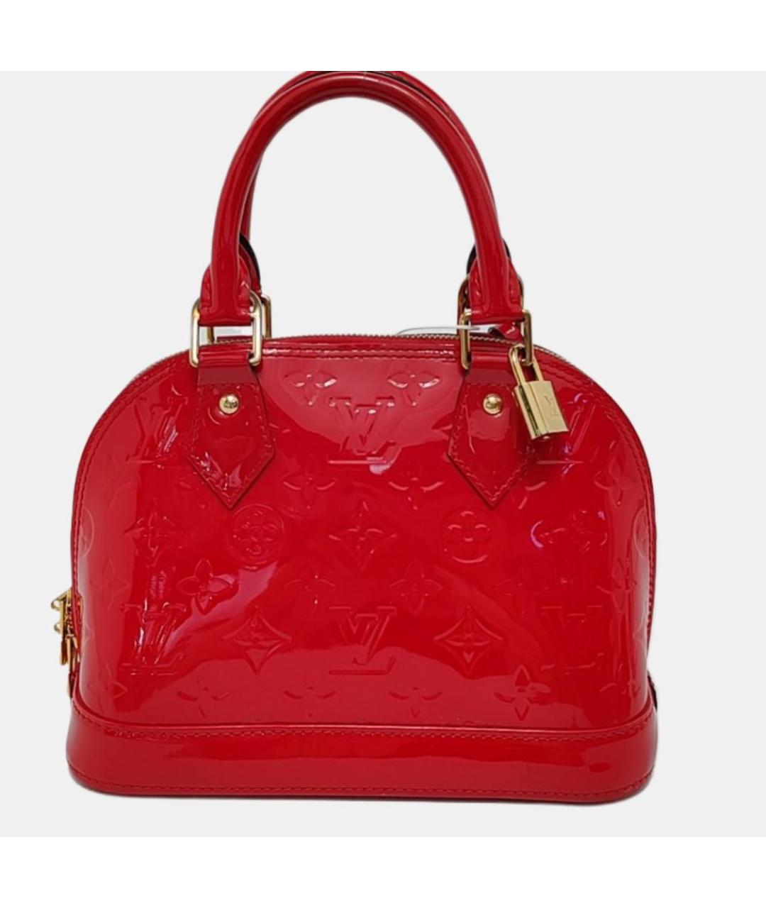 LOUIS VUITTON Красная сумка с короткими ручками из лакированной кожи, фото 4