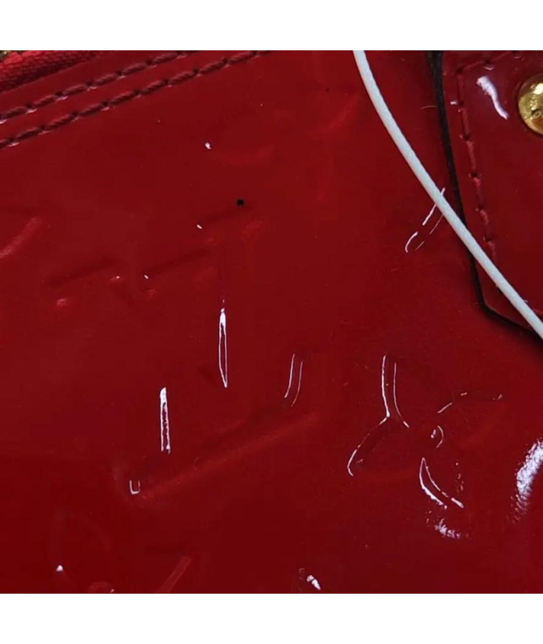 LOUIS VUITTON Красная сумка с короткими ручками из лакированной кожи, фото 7
