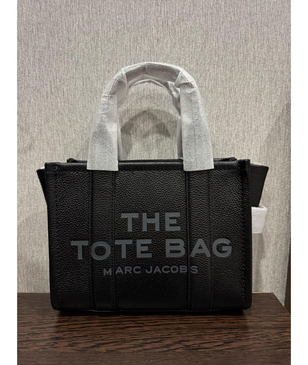 MARC JACOBS Черная кожаная сумка тоут, фото 7