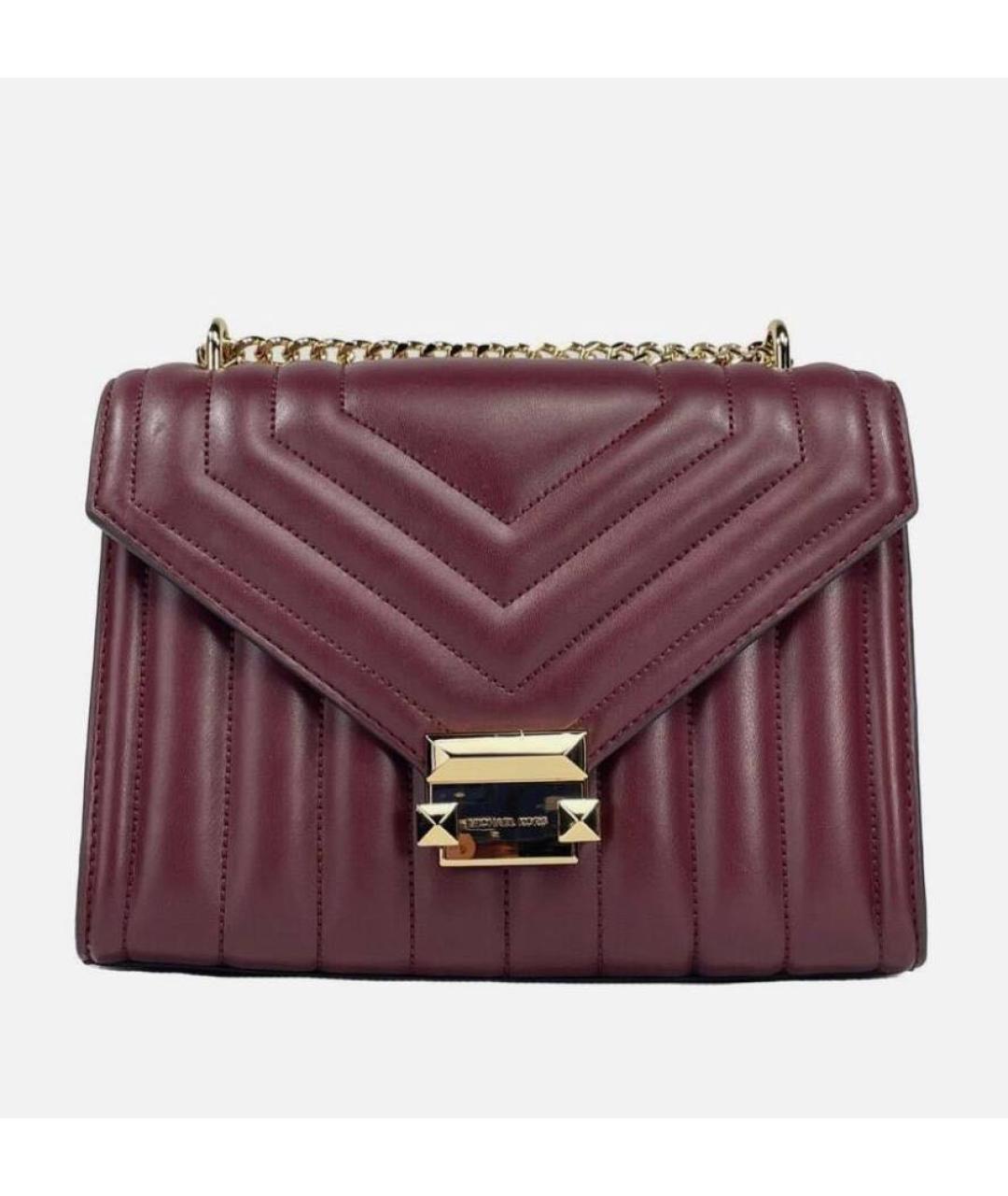 MICHAEL KORS Бордовая сумка через плечо из искусственной кожи, фото 7