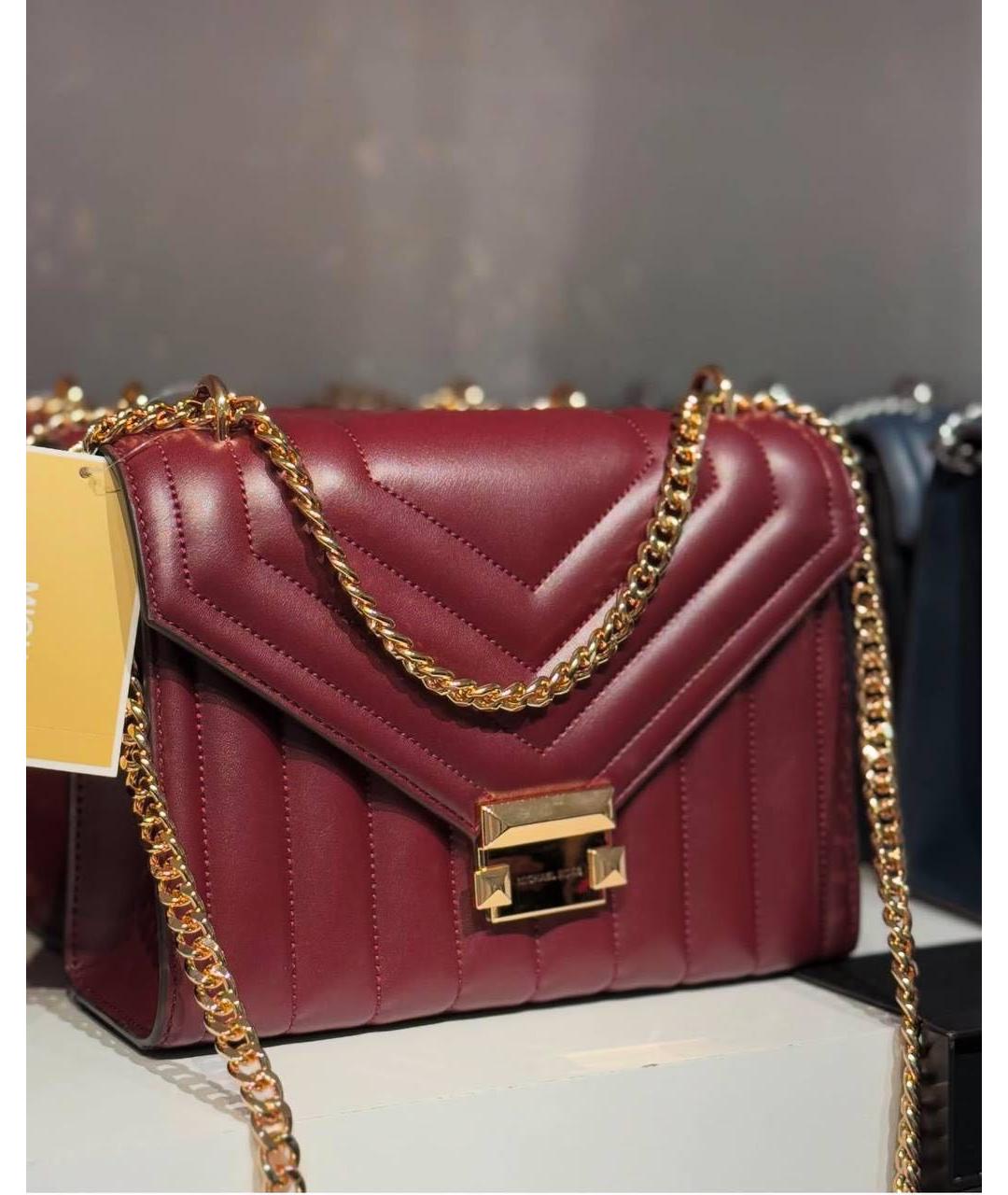 MICHAEL KORS Бордовая сумка через плечо из искусственной кожи, фото 2