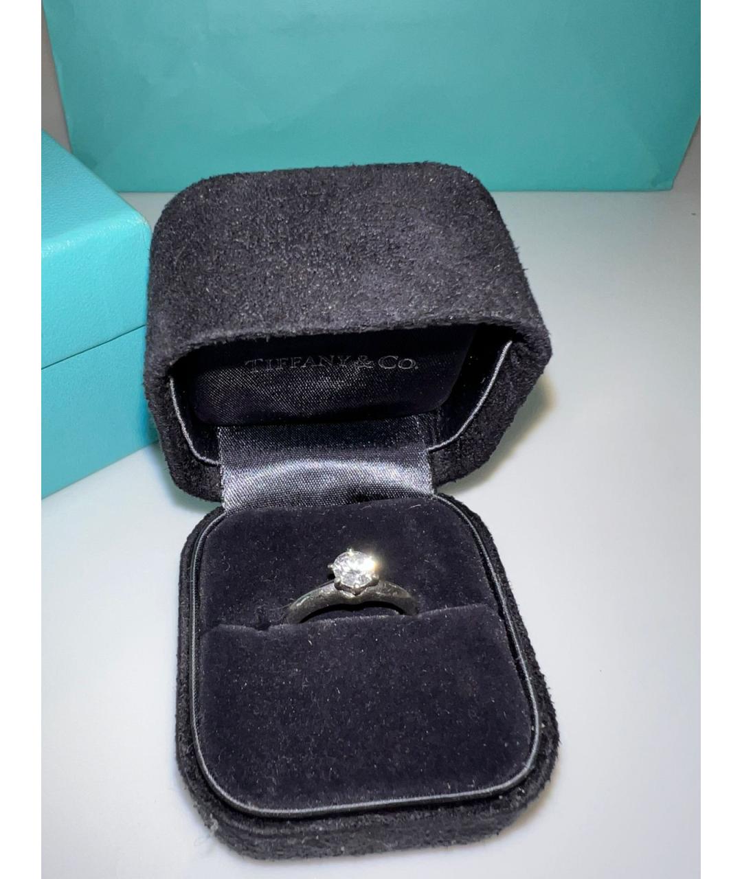 TIFFANY&CO Белое платиновое кольцо, фото 6