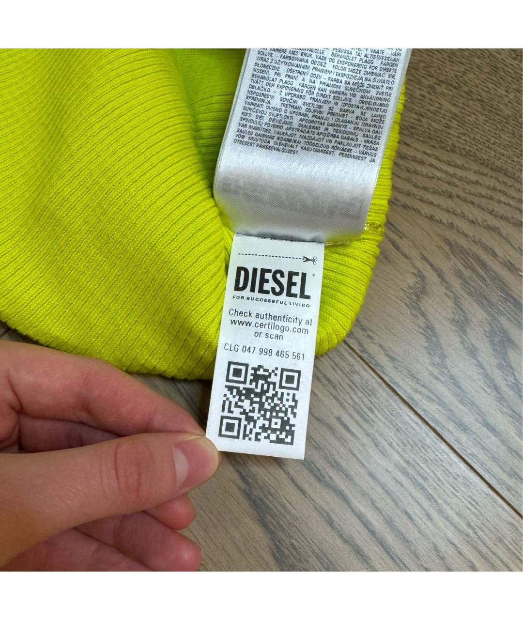 DIESEL Желтая хлопковая майка, фото 5