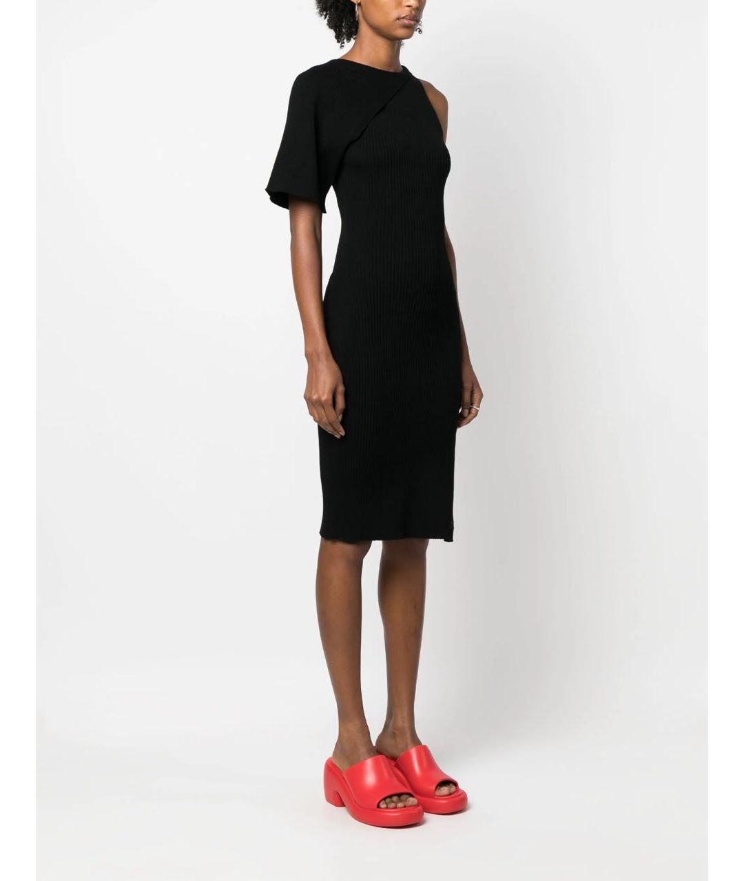 COURREGES Черное вискозное вечернее платье, фото 5