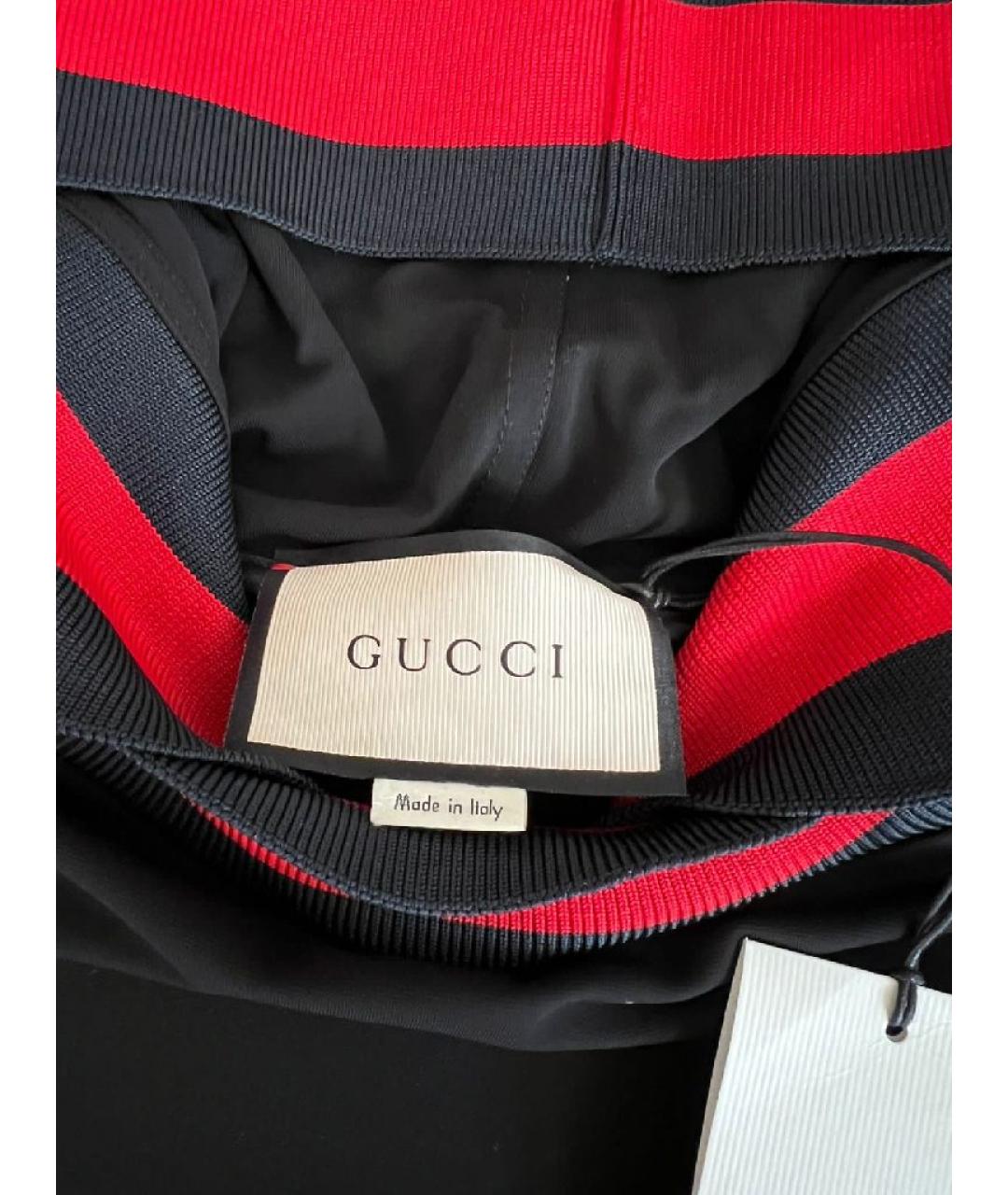 GUCCI Черное полиэстеровое повседневное платье, фото 4
