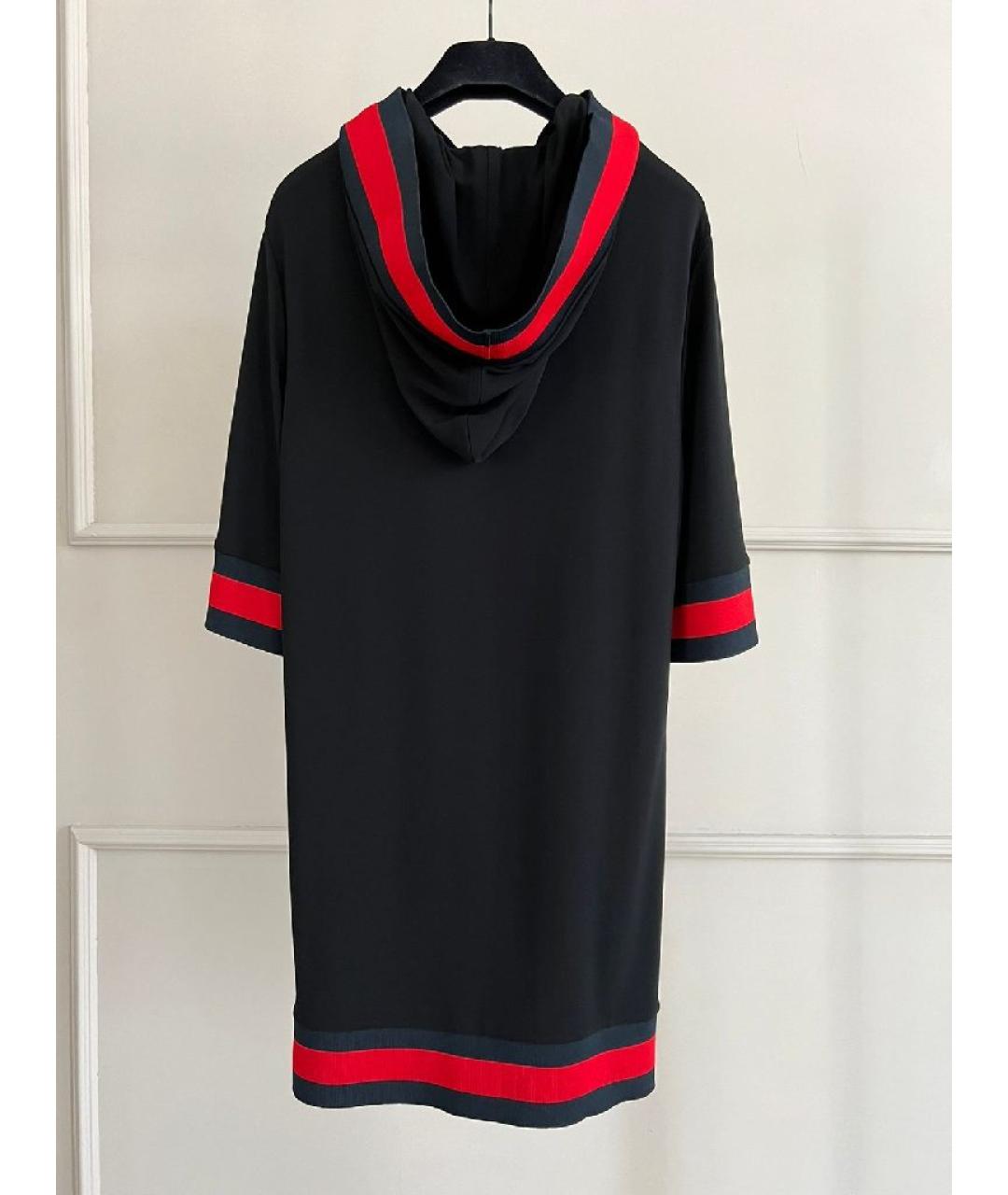 GUCCI Черное полиэстеровое повседневное платье, фото 2