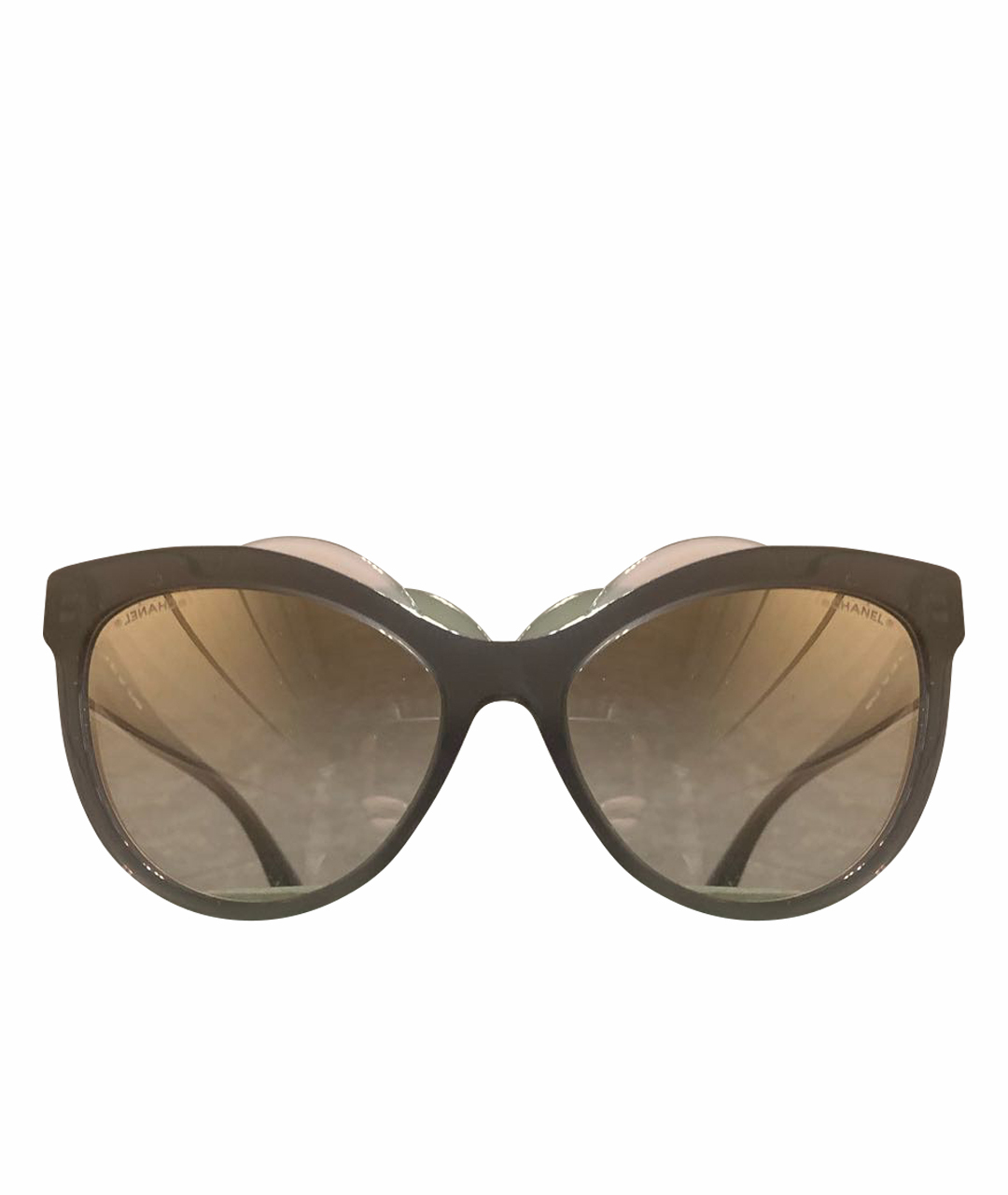 CHANEL PRE-OWNED Антрацитовые пластиковые солнцезащитные очки, фото 1