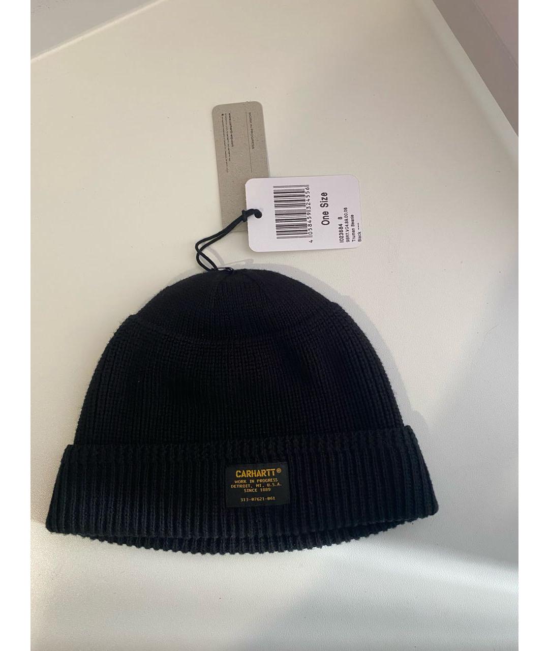 CARHARTT WIP Черная хлопковая шапка, фото 4