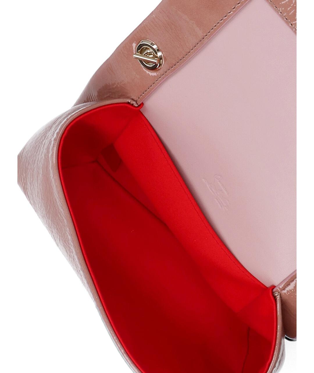 CHRISTIAN LOUBOUTIN Розовая кожаная сумка через плечо, фото 4