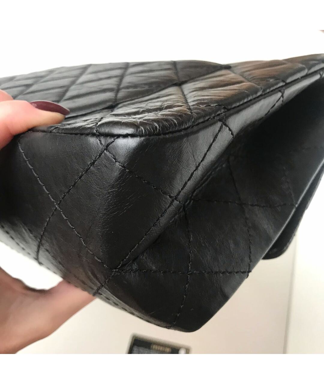 CHANEL PRE-OWNED Черная кожаная сумка через плечо, фото 3