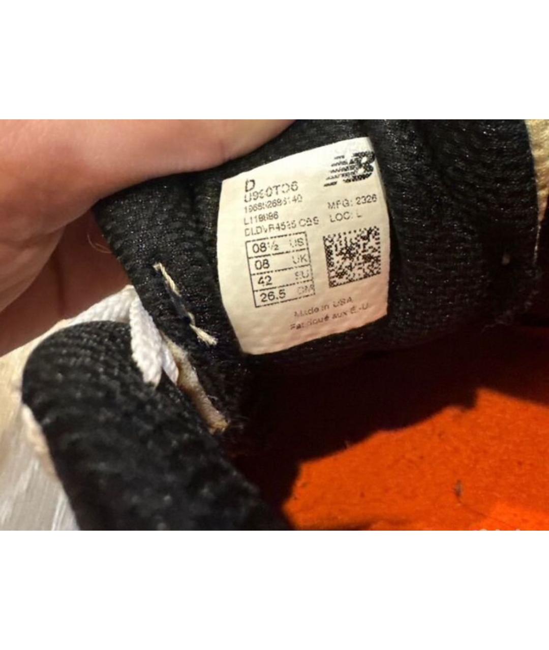 NEW BALANCE Бежевые замшевые высокие кроссовки / кеды, фото 4