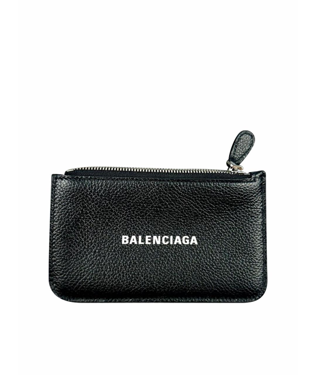 BALENCIAGA Черный кожаный кардхолдер, фото 1