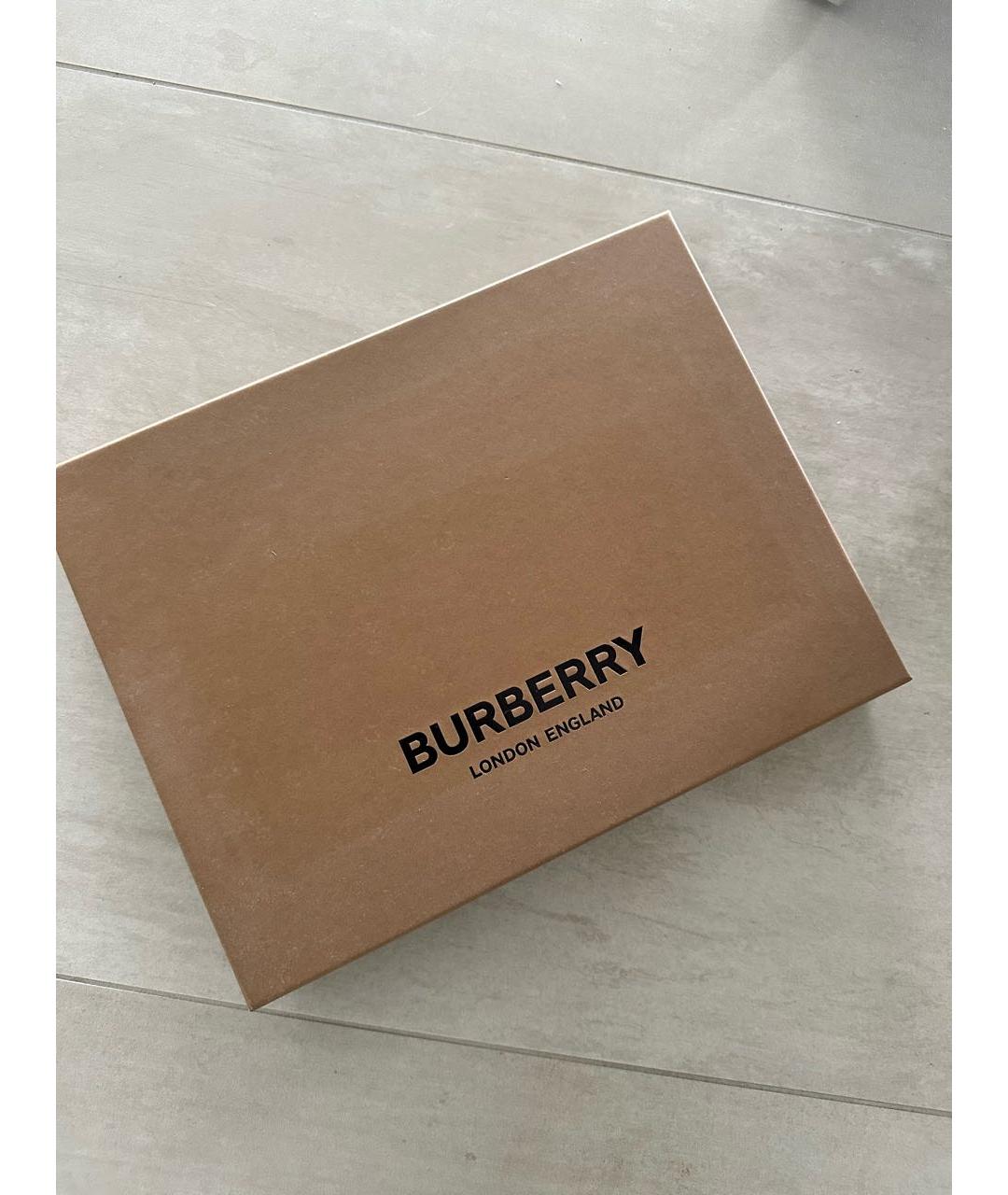 BURBERRY Бежевый шелковый платок, фото 5