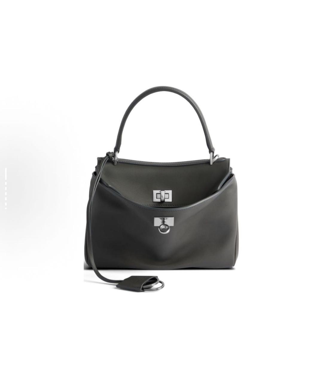BALENCIAGA Черная кожаная сумка с короткими ручками, фото 7