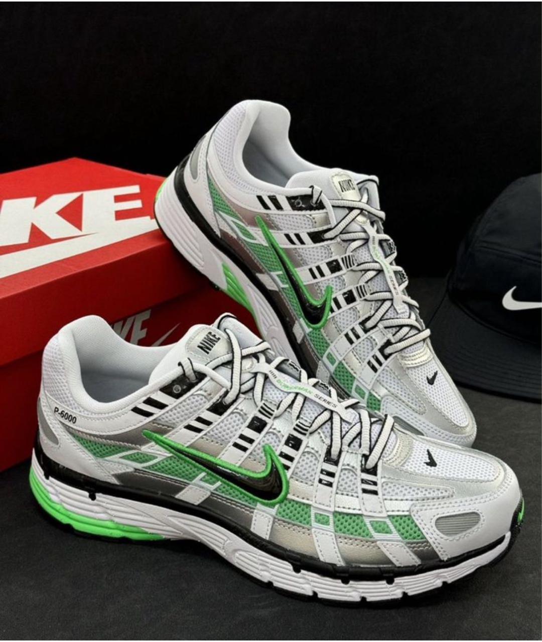 NIKE Зеленые текстильные низкие кроссовки / кеды, фото 6