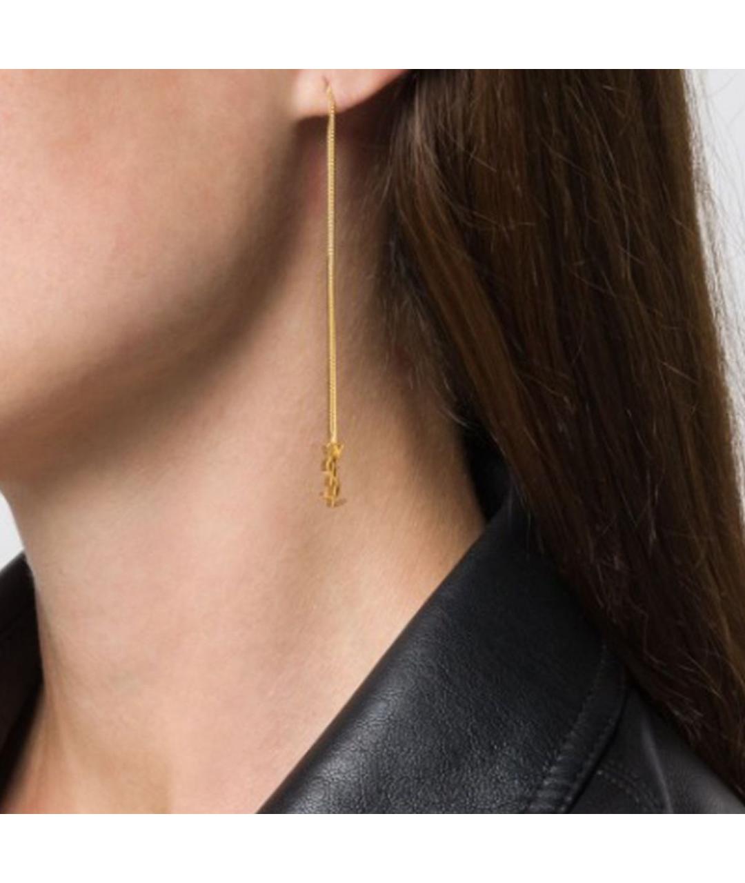 SAINT LAURENT Золотые серьги, фото 4