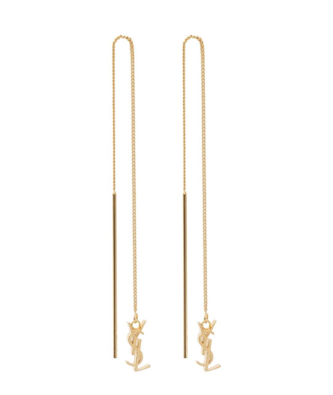 SAINT LAURENT Золотые серьги, фото 8