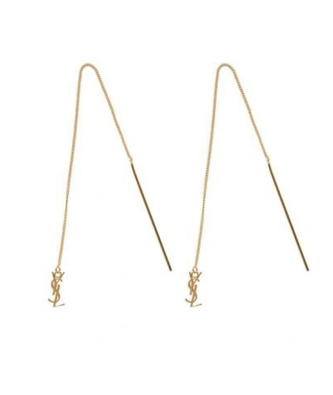 SAINT LAURENT Золотые серьги, фото 7