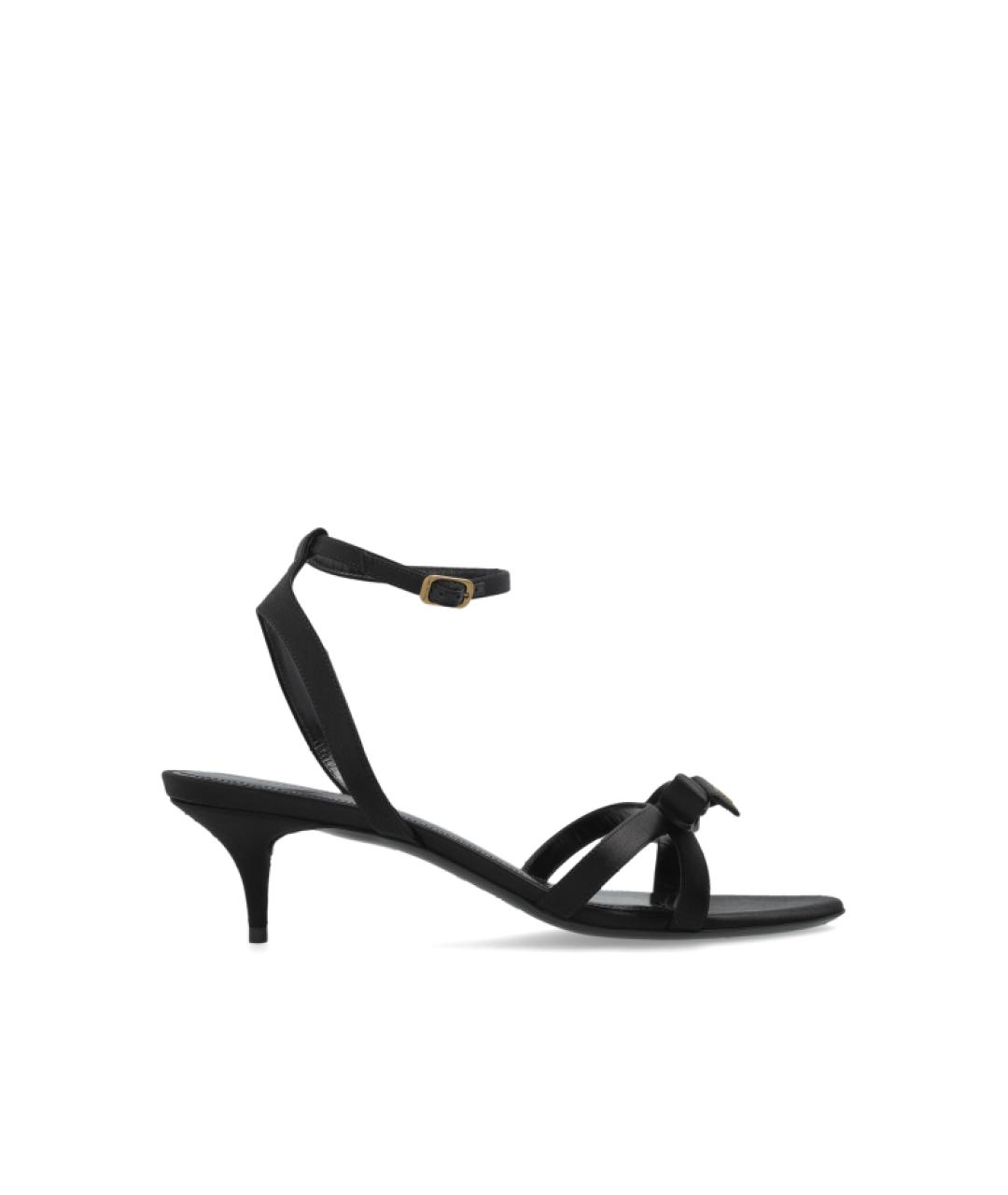 BALENCIAGA Черные текстильные босоножки, фото 1