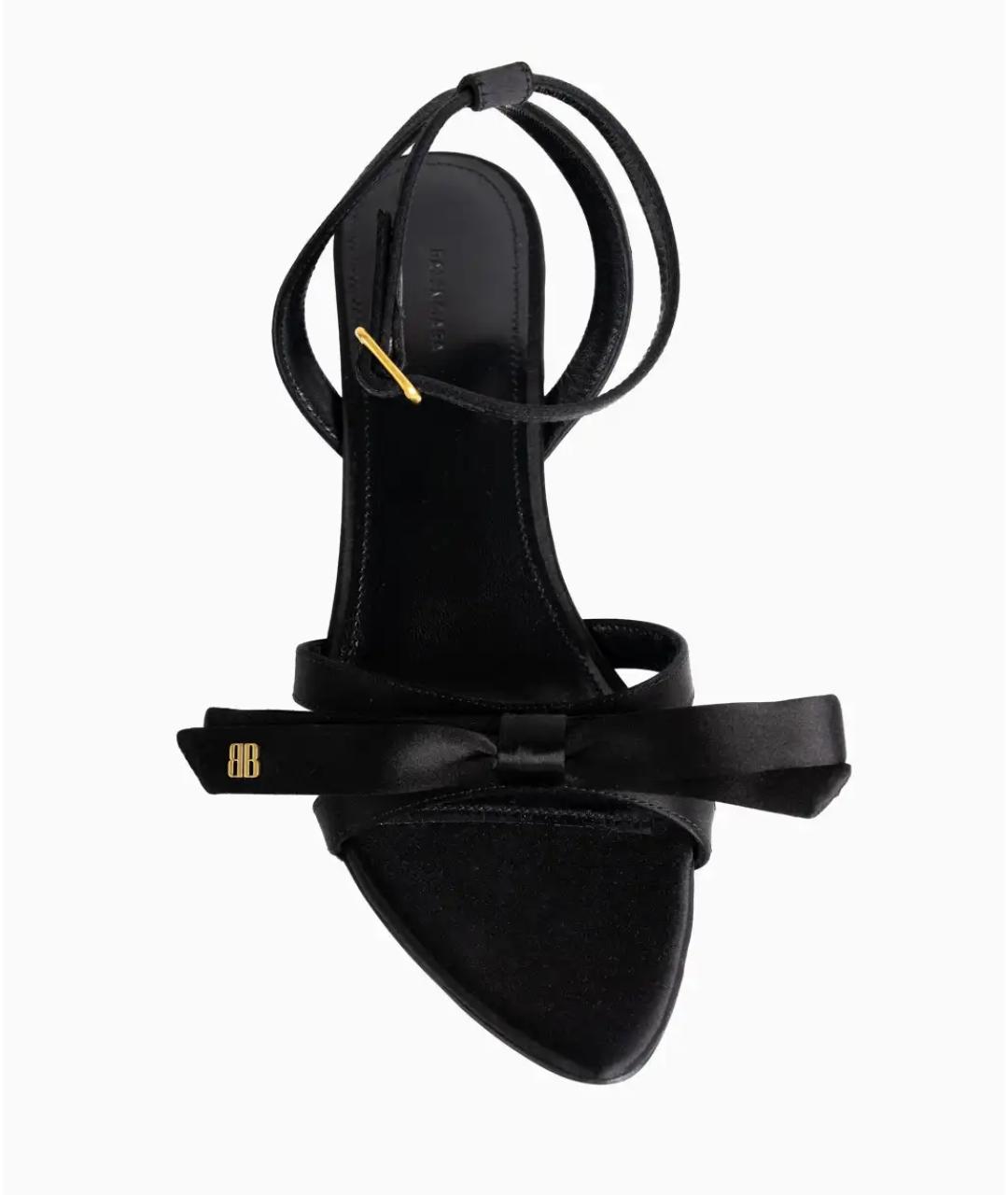 BALENCIAGA Черные текстильные босоножки, фото 3
