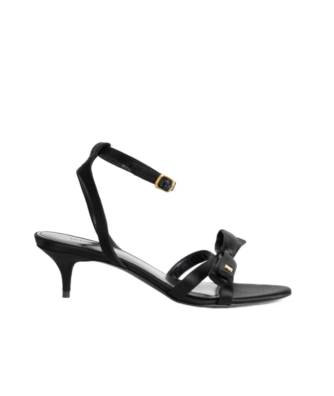 BALENCIAGA Черные текстильные босоножки, фото 1