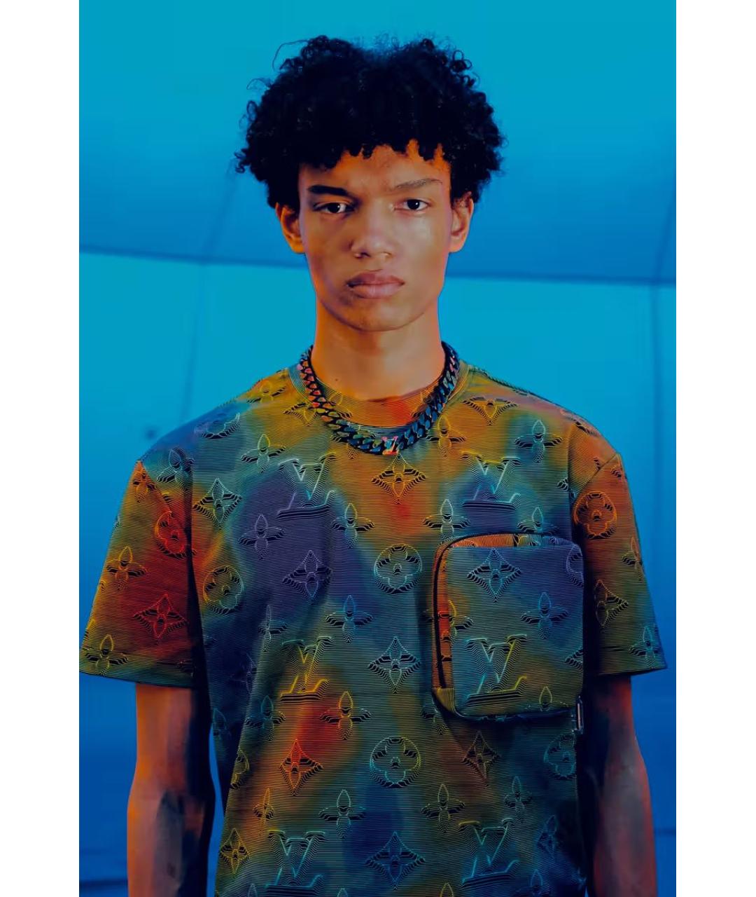 LOUIS VUITTON Мульти синтетическая футболка, фото 8