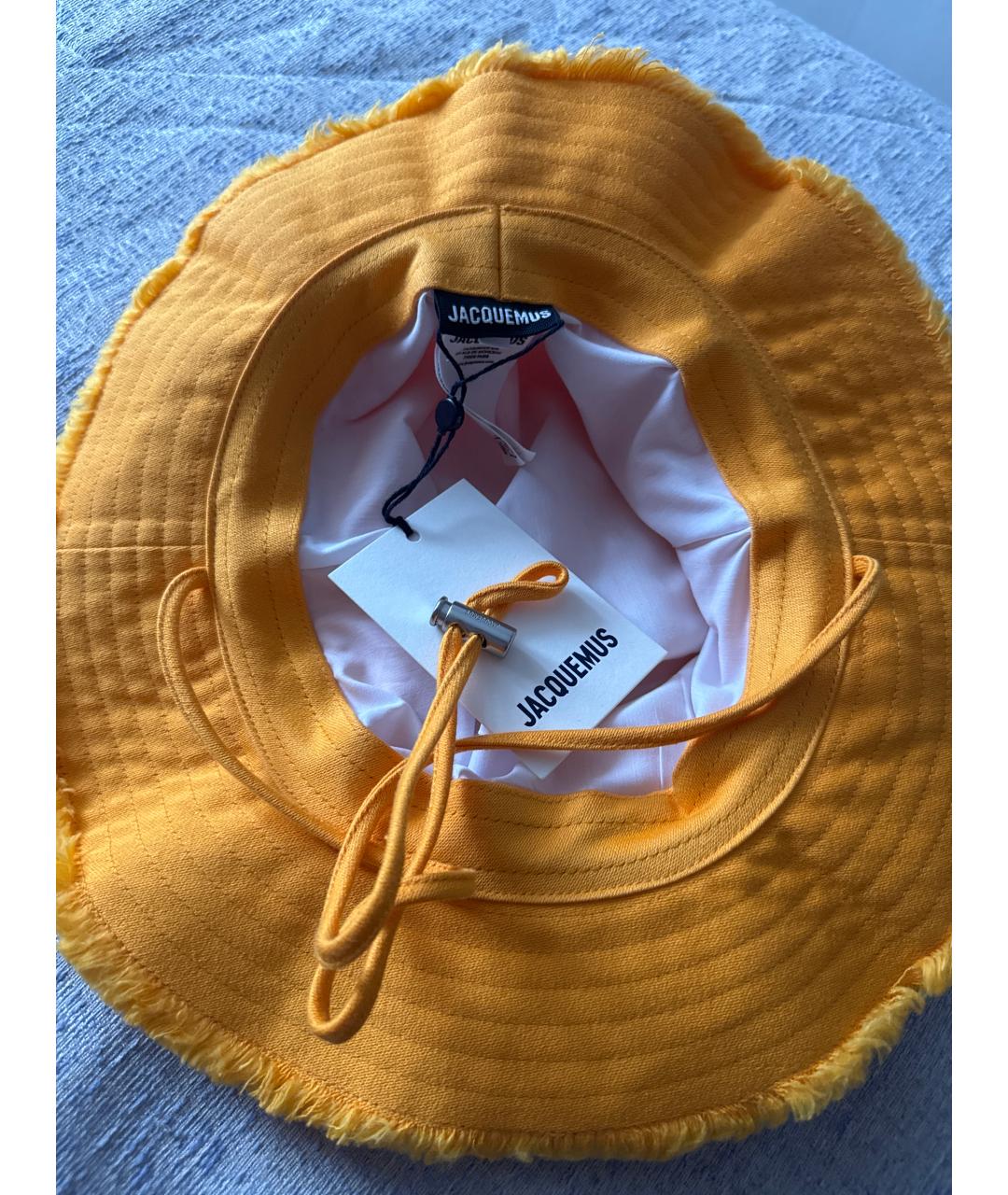 JACQUEMUS Оранжевая хлопковая панама, фото 4