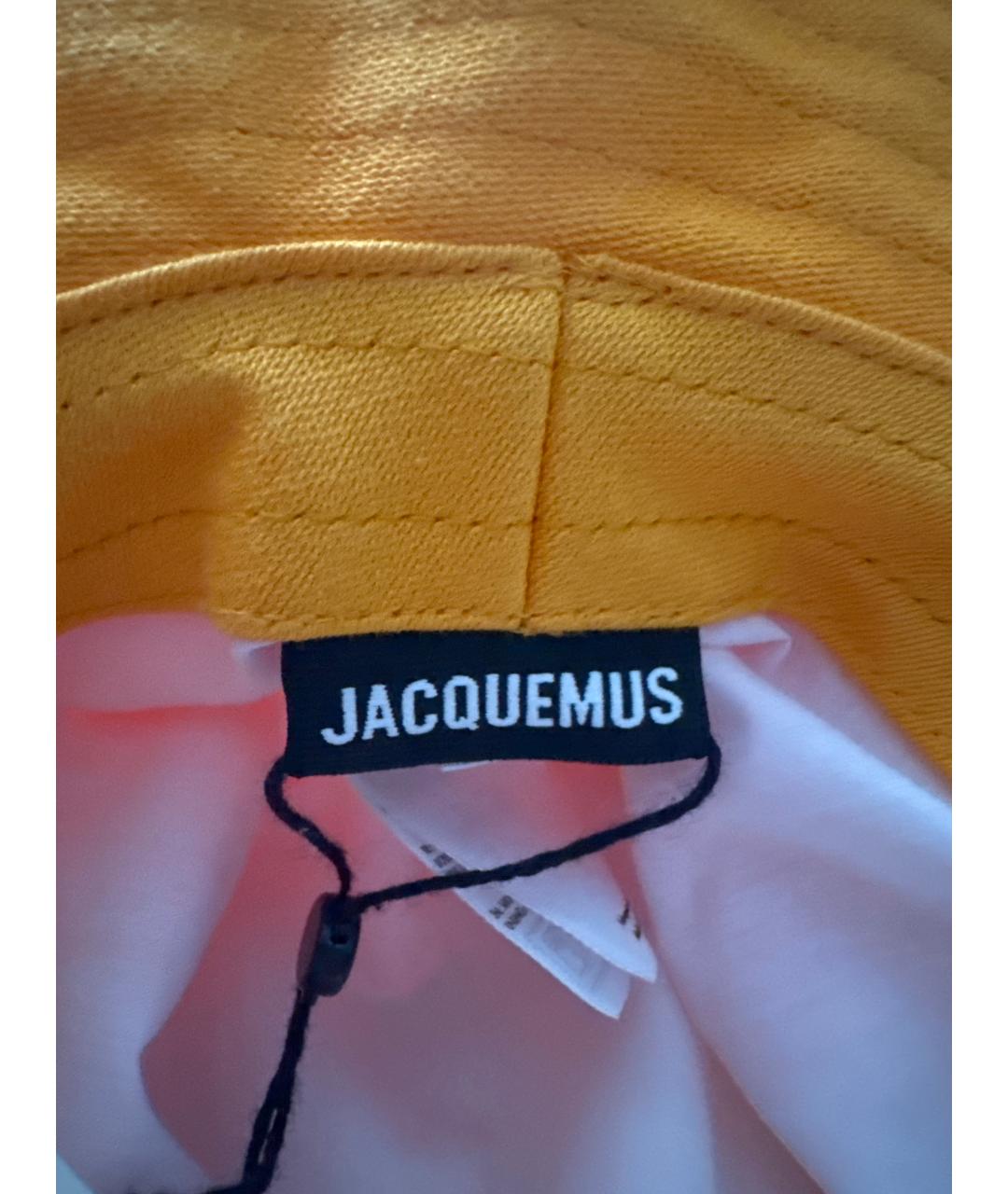 JACQUEMUS Оранжевая хлопковая панама, фото 3