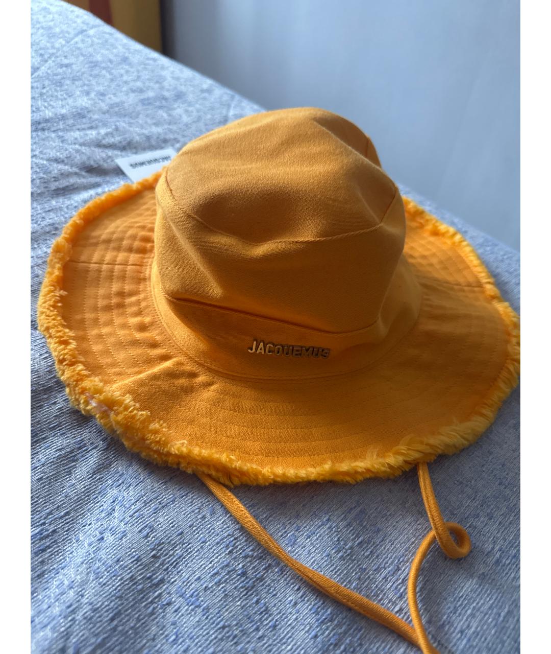 JACQUEMUS Оранжевая хлопковая панама, фото 5