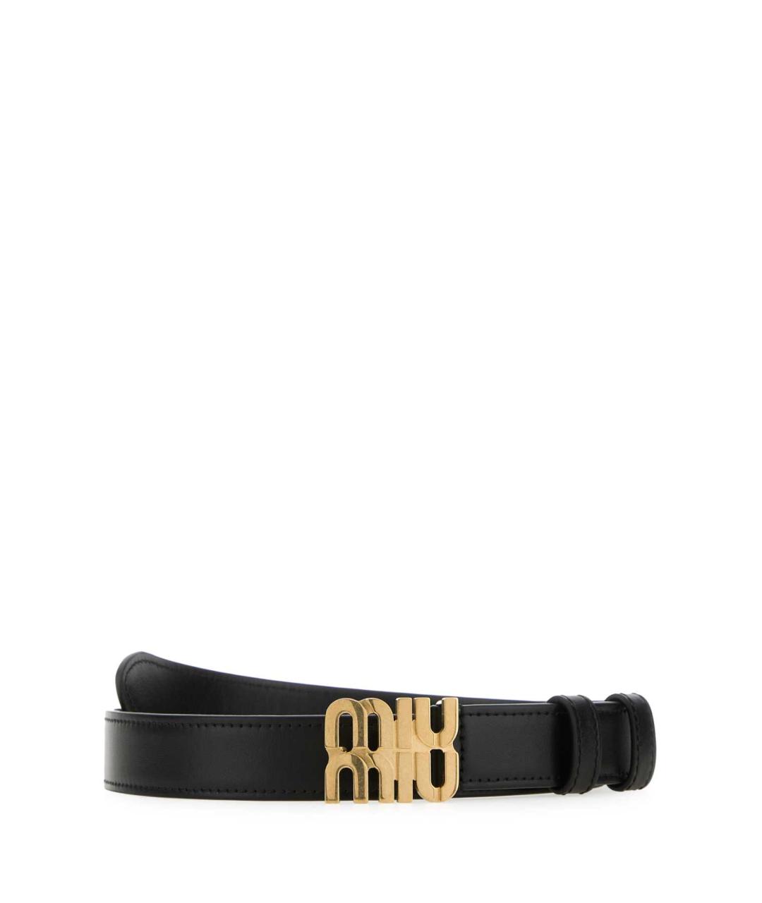 MIU MIU Черный кожаный ремень, фото 1