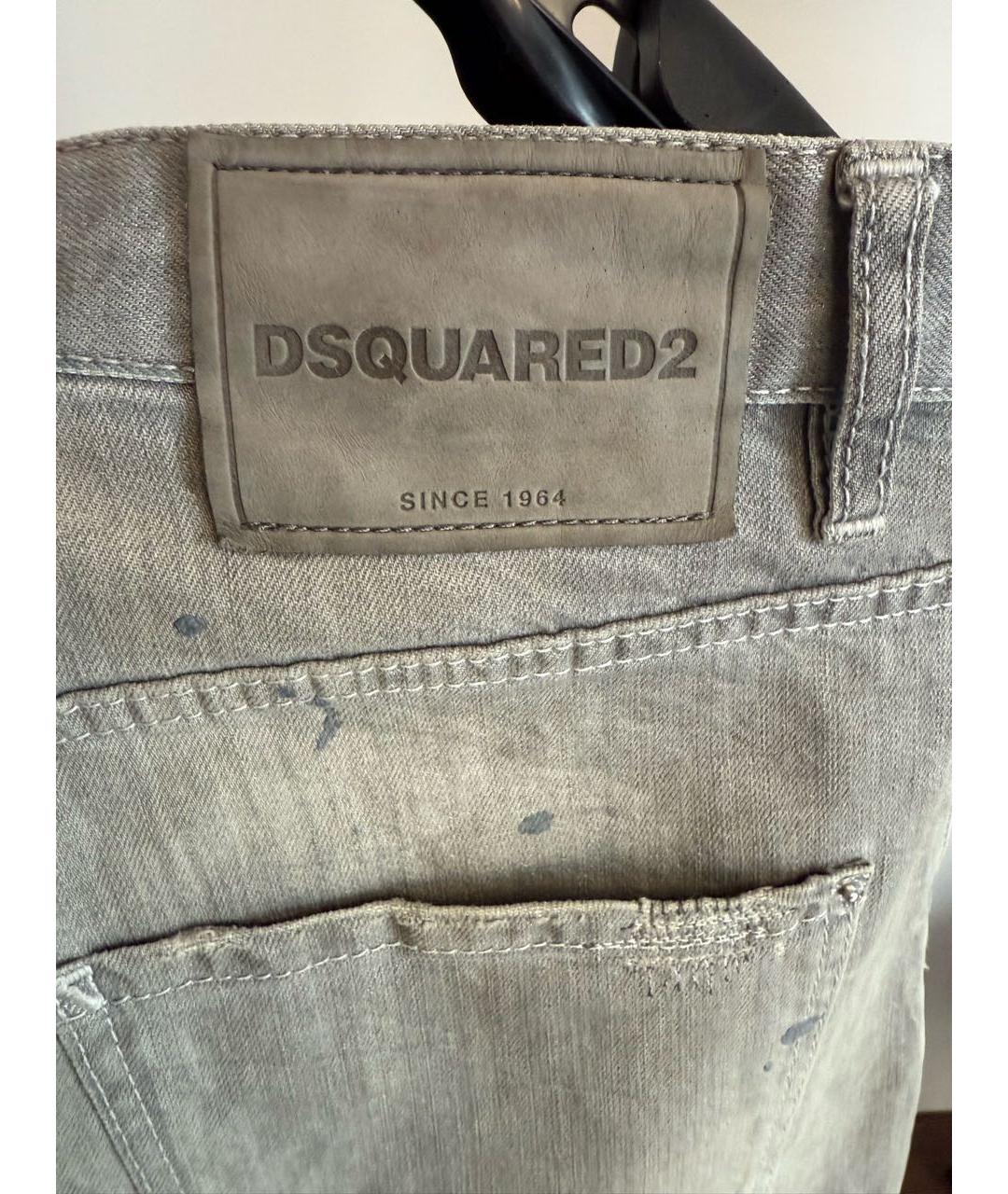DSQUARED2 Серые хлопковые джинсы, фото 6