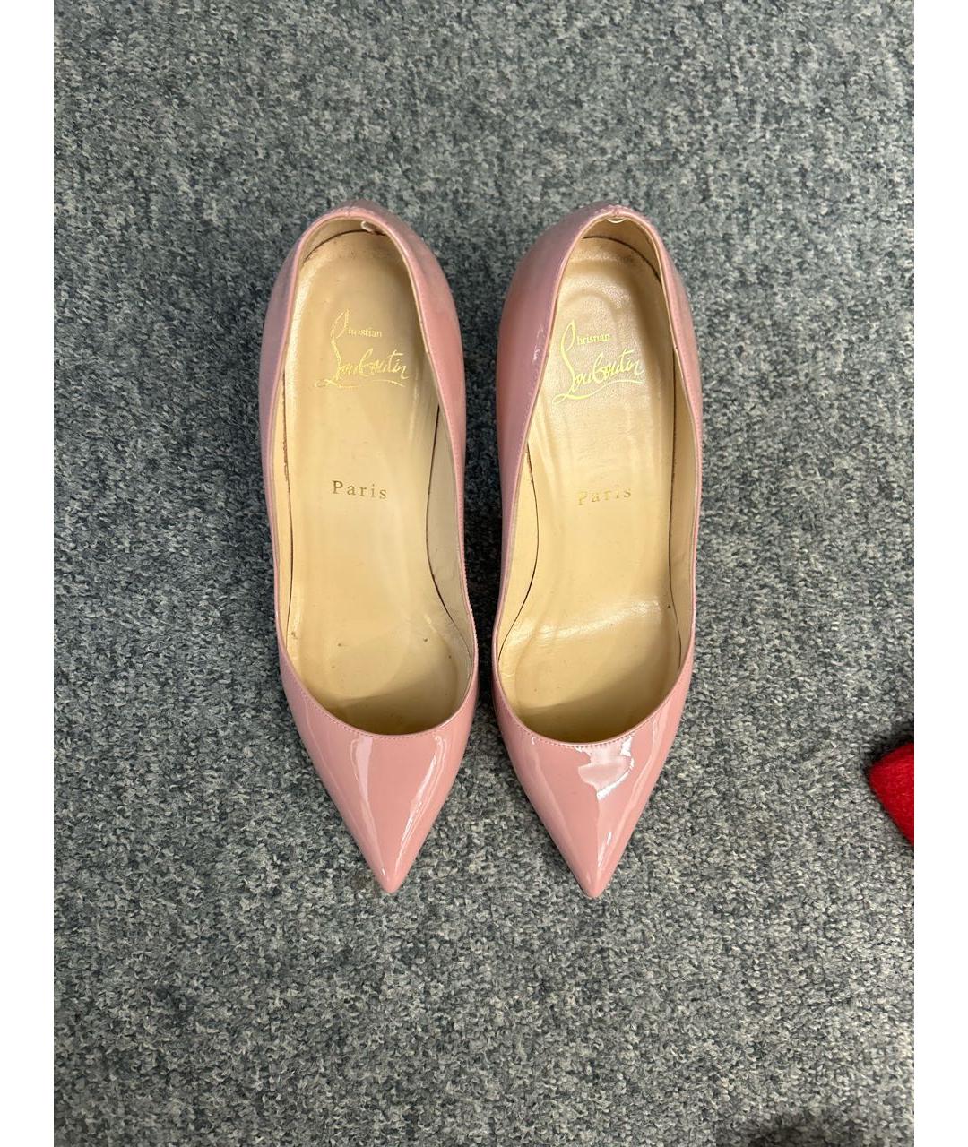 CHRISTIAN LOUBOUTIN Розовые туфли из лакированной кожи, фото 3