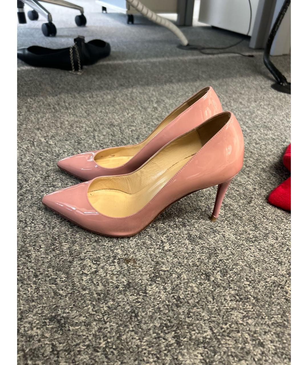 CHRISTIAN LOUBOUTIN Розовые туфли из лакированной кожи, фото 6