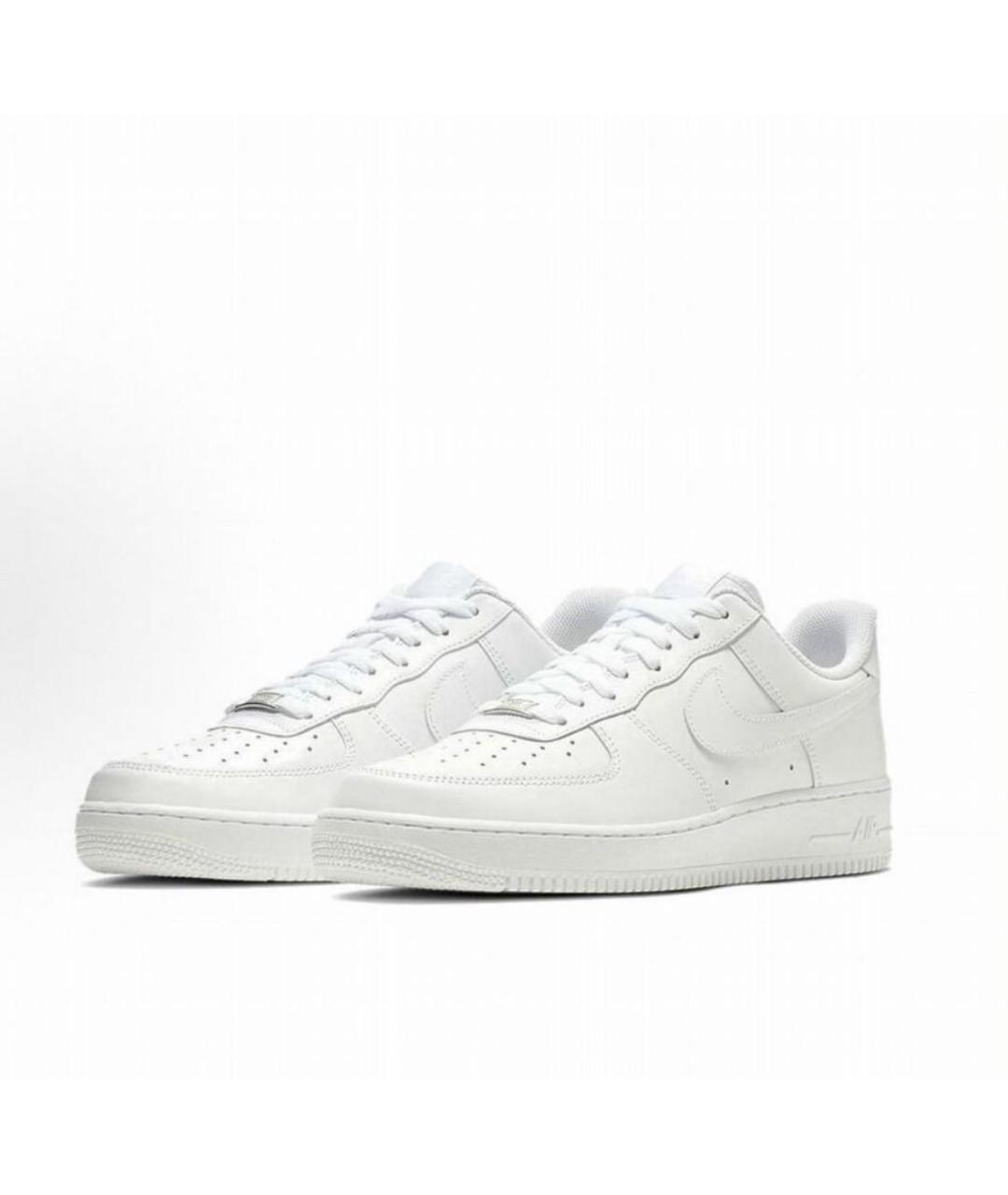 NIKE Белые кожаные низкие кроссовки / кеды, фото 2