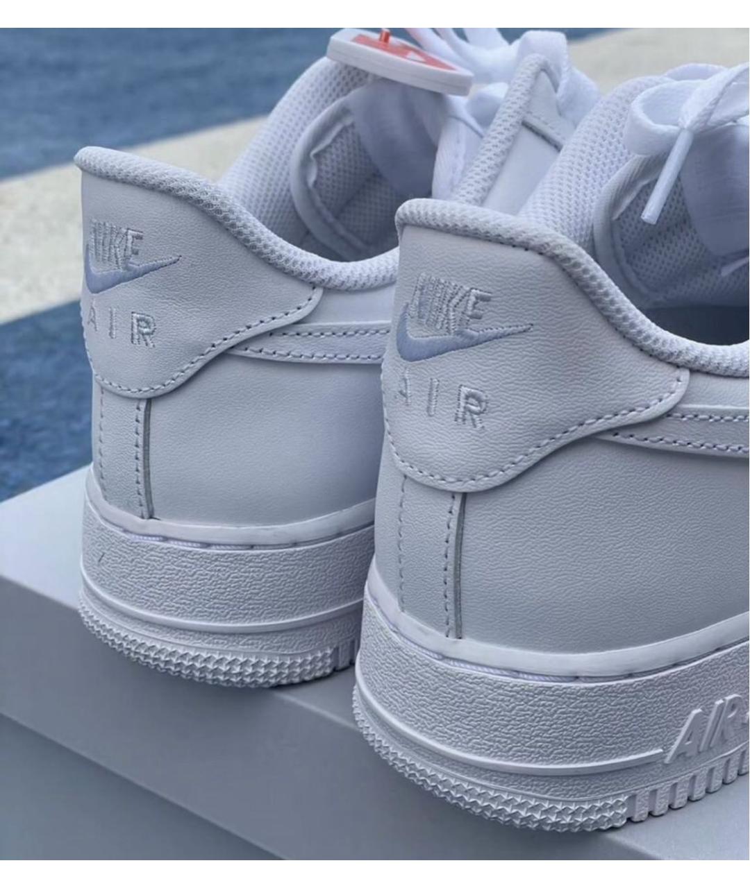 NIKE Белые кожаные низкие кроссовки / кеды, фото 5