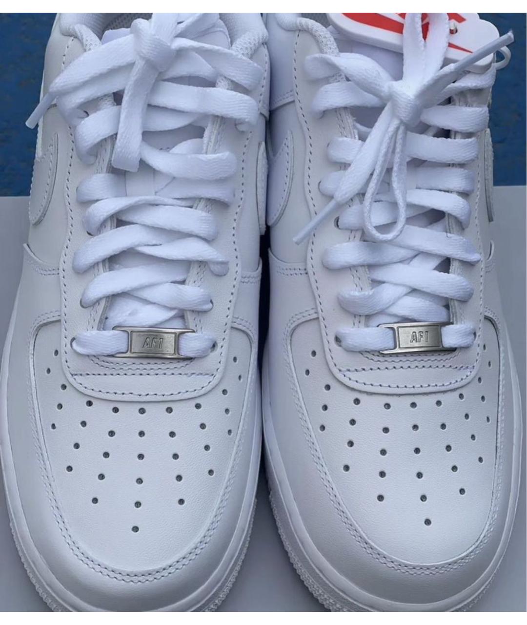 NIKE Белые кожаные низкие кроссовки / кеды, фото 7