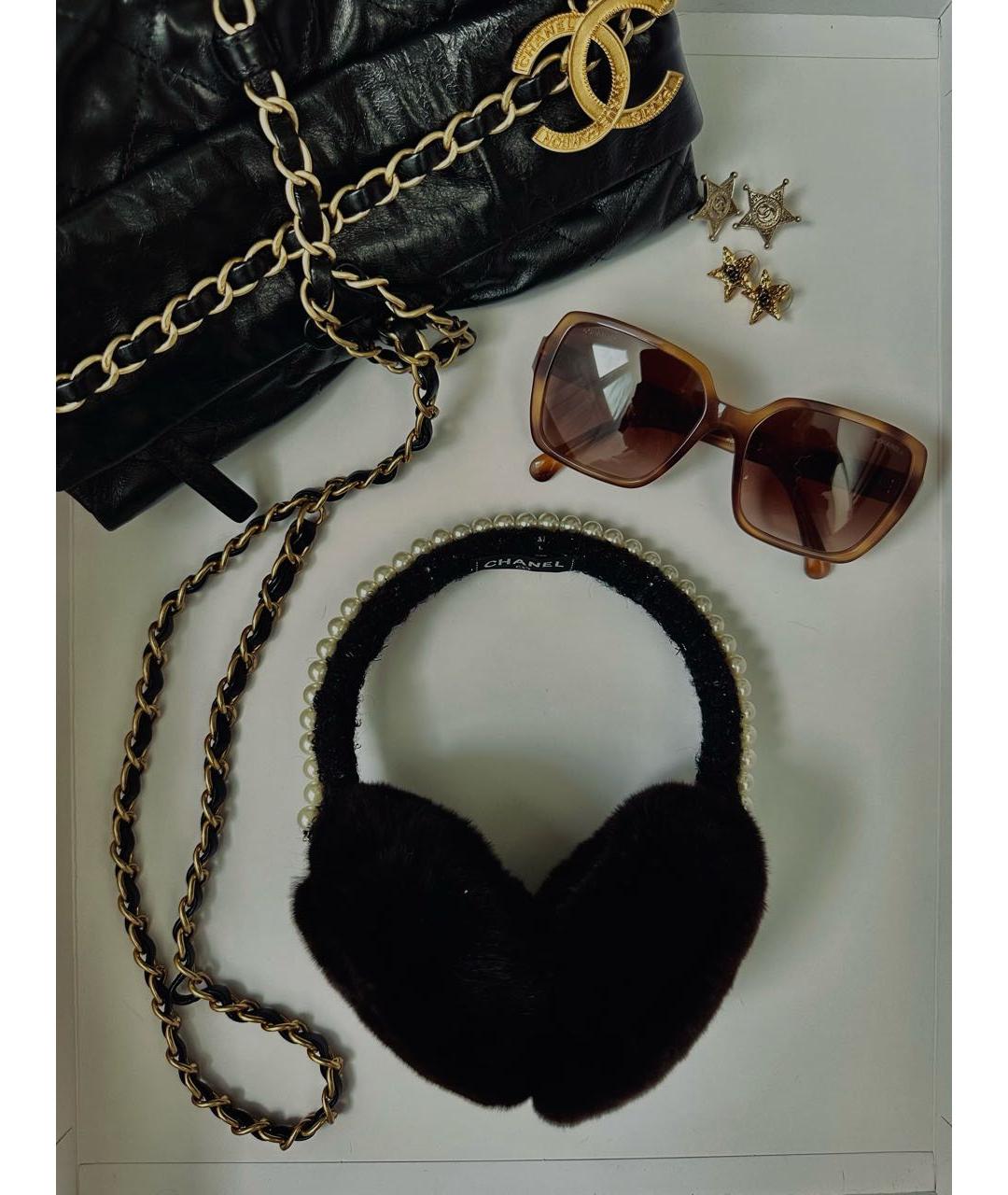 CHANEL Коричневые пластиковые солнцезащитные очки, фото 8