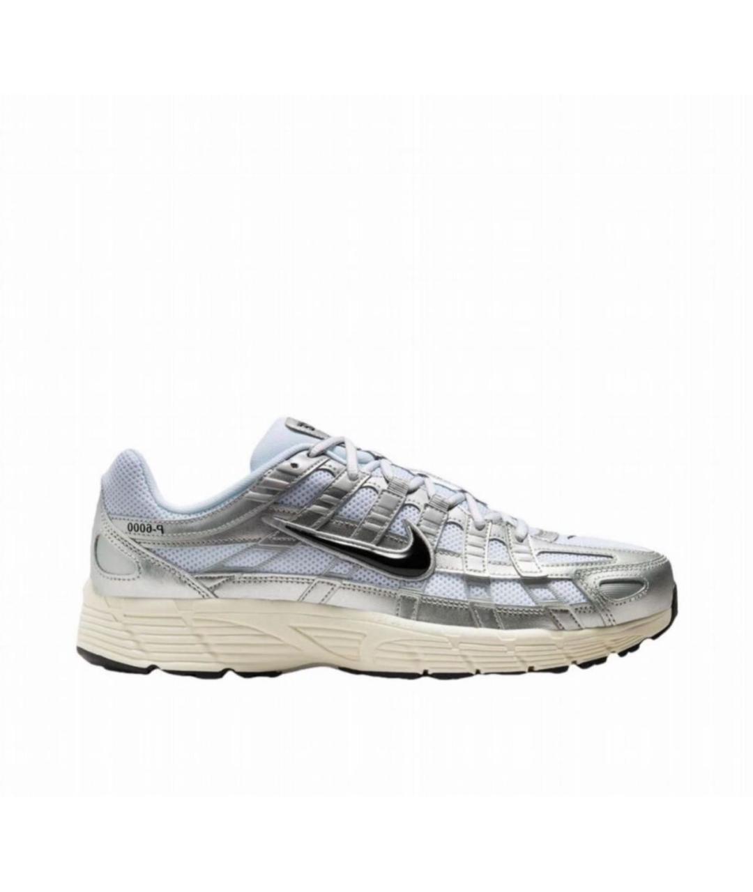 NIKE Серебряные текстильные низкие кроссовки / кеды, фото 9