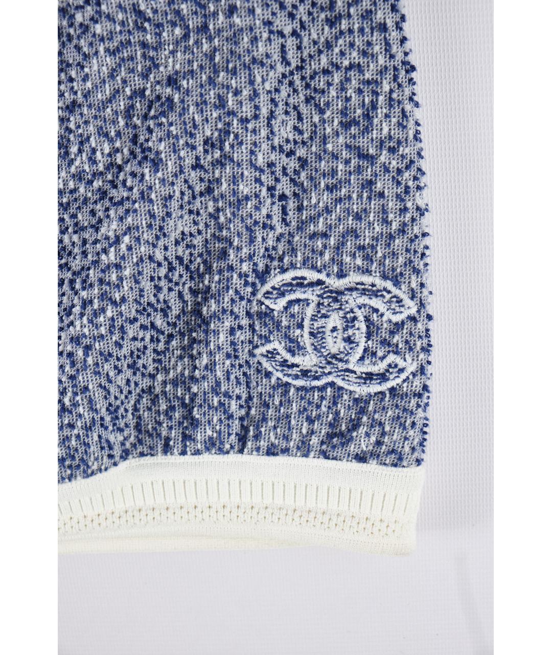 CHANEL Голубая хлопковая юбка мини, фото 4