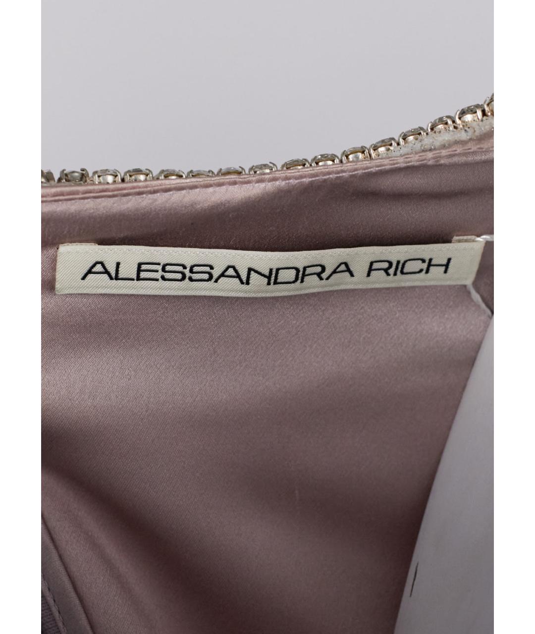 ALESSANDRA RICH Розовое шелковое вечернее платье, фото 4