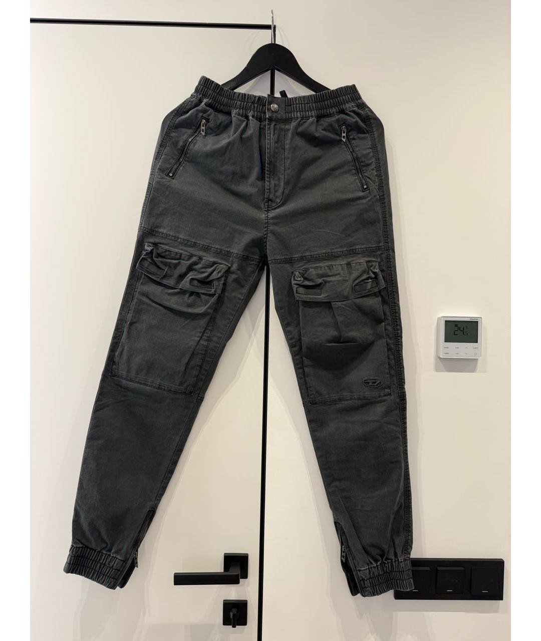 DIESEL Антрацитовый хлопковый костюм с брюками, фото 2