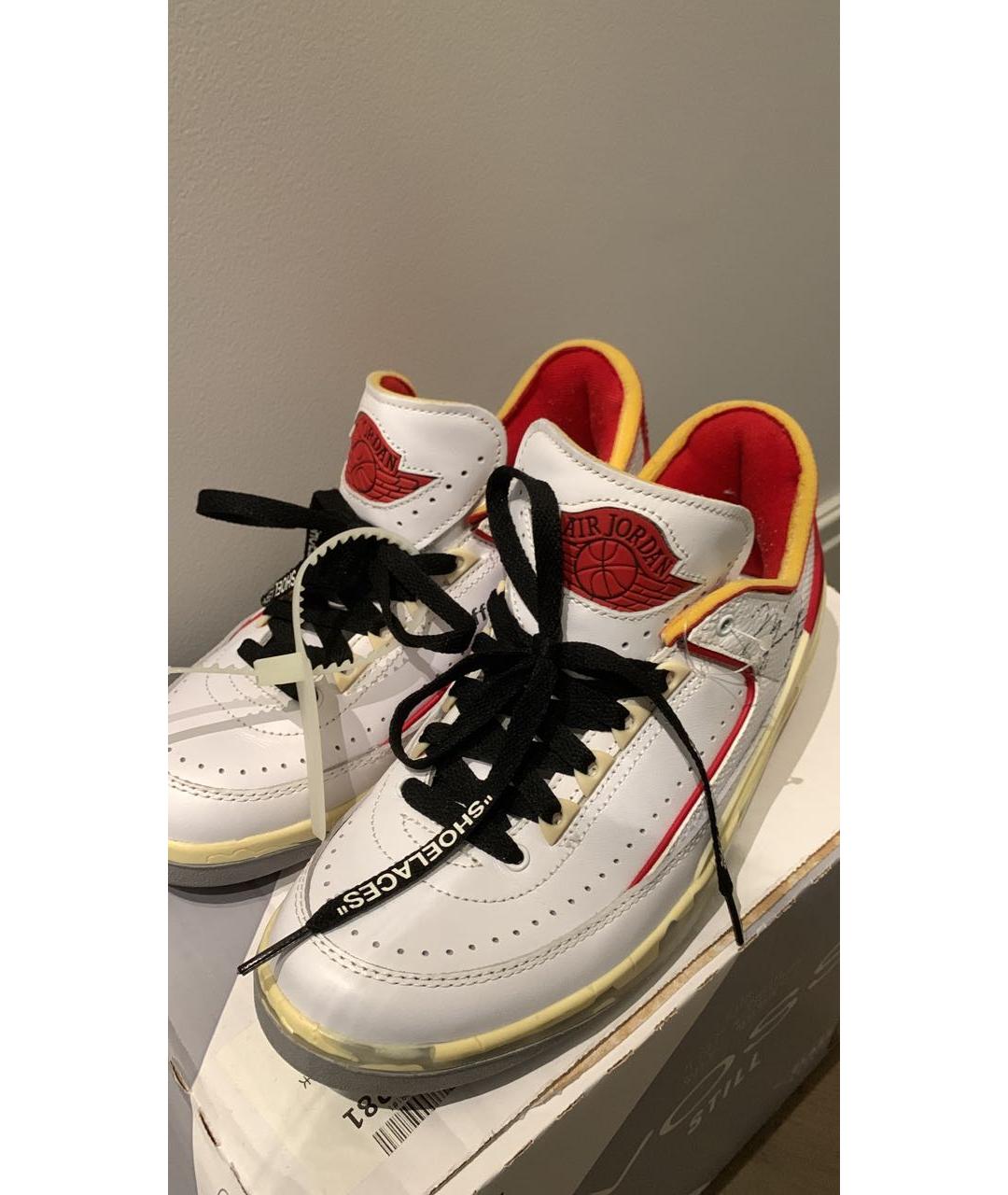 NIKE X OFF-WHITE Белые кожаные кроссовки, фото 5