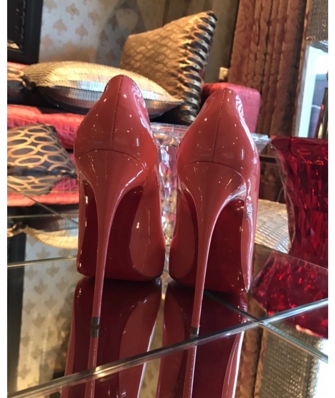 CHRISTIAN LOUBOUTIN Розовые кожаные туфли, фото 3