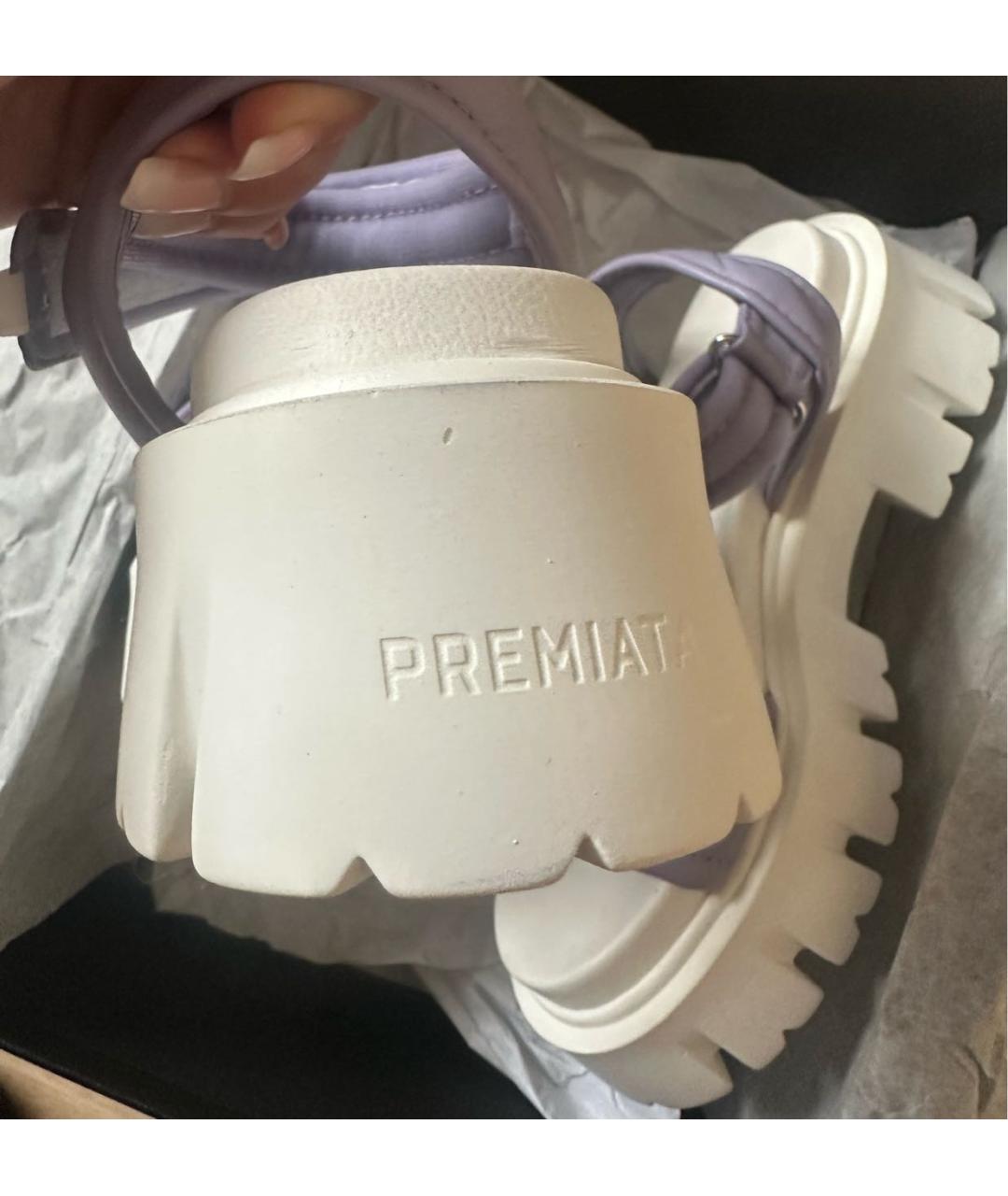 PREMIATA Фиолетовые кожаные сандалии, фото 3