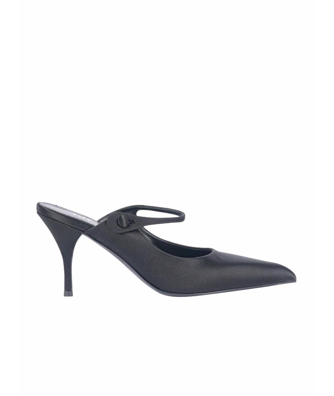 PRADA Черные текстильные мюли, фото 1