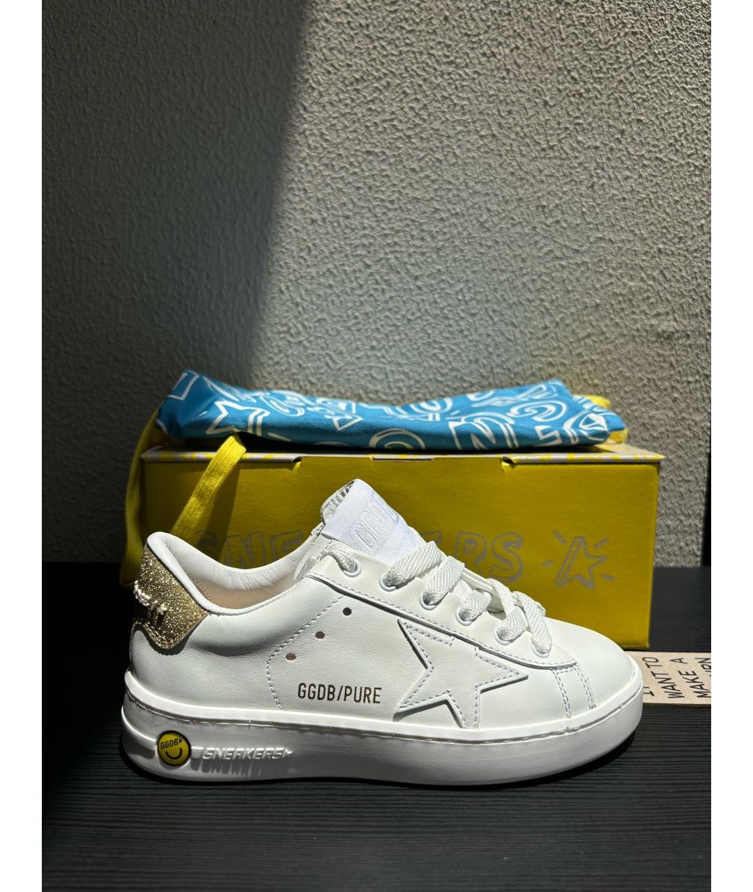 GOLDEN GOOSE DELUXE BRAND Белые кожаные кеды, фото 6