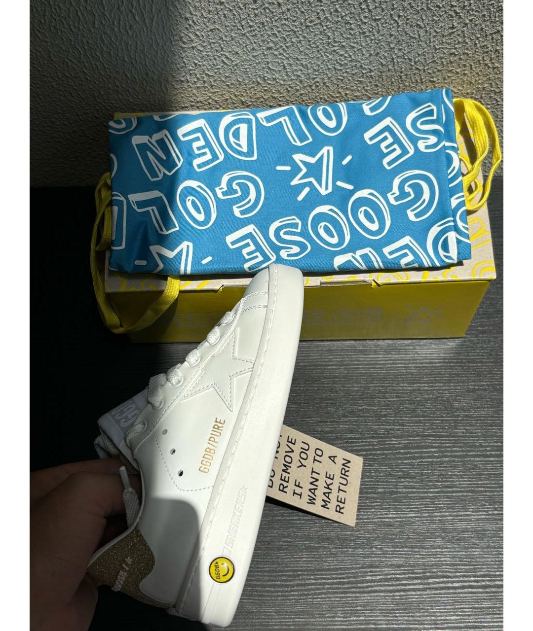 GOLDEN GOOSE DELUXE BRAND Белые кожаные кеды, фото 5