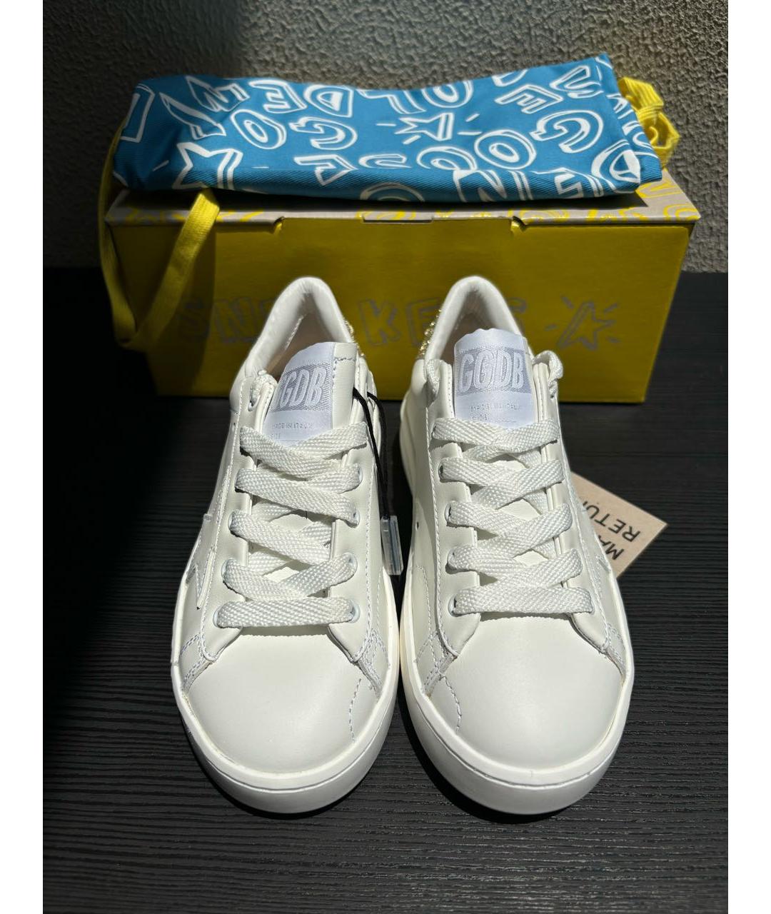GOLDEN GOOSE DELUXE BRAND Белые кожаные кеды, фото 2