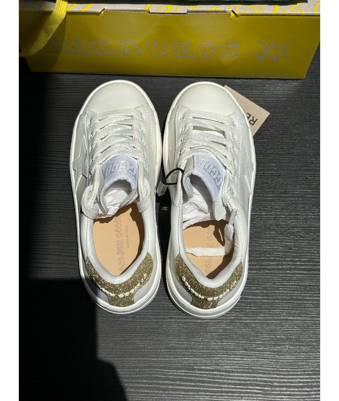 GOLDEN GOOSE DELUXE BRAND Белые кожаные кеды, фото 3