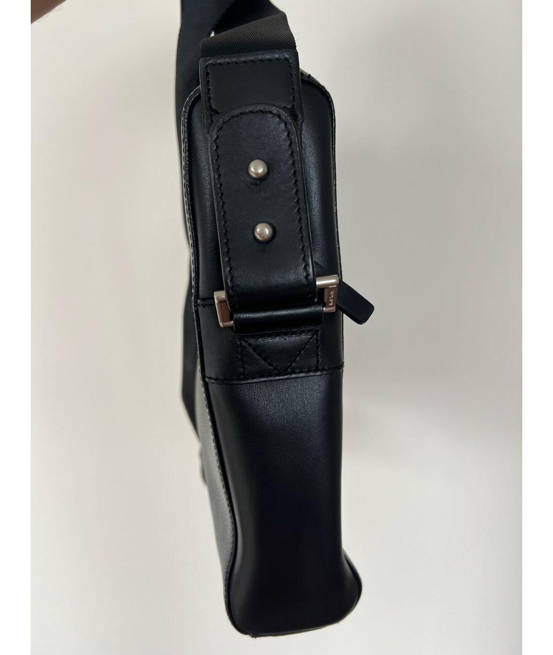 PAUL SMITH Черный кожаный портфель, фото 2